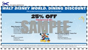 Disney Dining Coupon