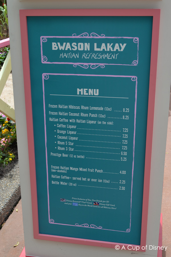 Haiti Menu