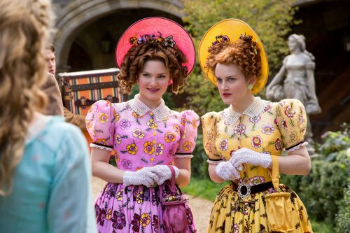 Lily James is Cinderella, Holliday Grainger is Anastasia and Sophie McShera is Drisella in Disney's live-action feature inspired by the classic fairy tale, CINDERELLA, which brings to life the timeless images from Disney's 1950 animated masterpiece as fully-realized characters in a visually dazzling spectacle for a whole new generation.