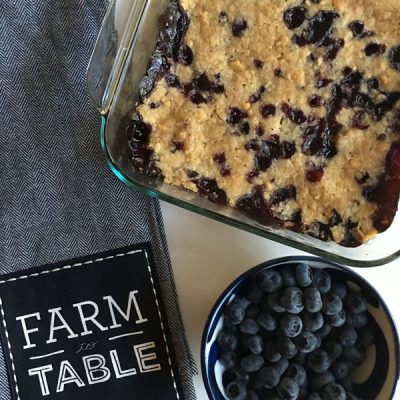 Blueberry & Peach Crumble
