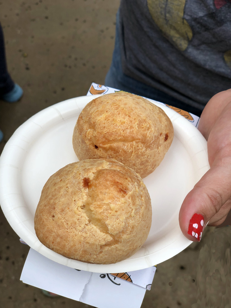 Brown buns on a white plate