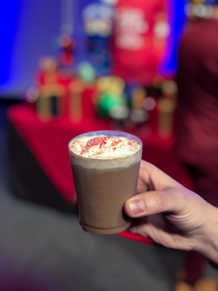 Chocolate Peppermint Shake in a cup with whipped cream