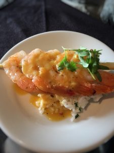 Epcot International Flower and Garden Festival Outdoor Kitchen Sugar Cane Shrimp Skewer